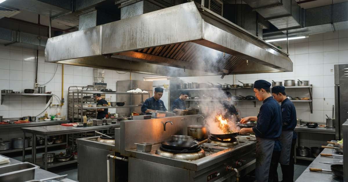 Cấu tạo cơ bản của máy hút mùi bếp công nghiệp