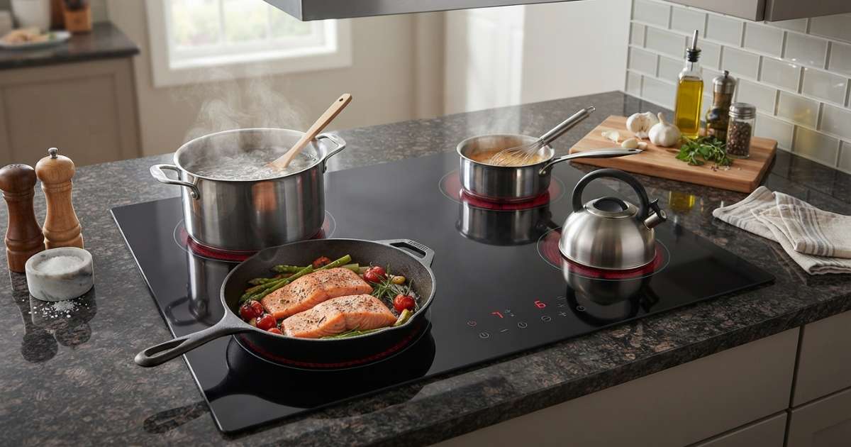 Những tính năng thông minh trên bếp từ 4 vùng nấu cao cấp