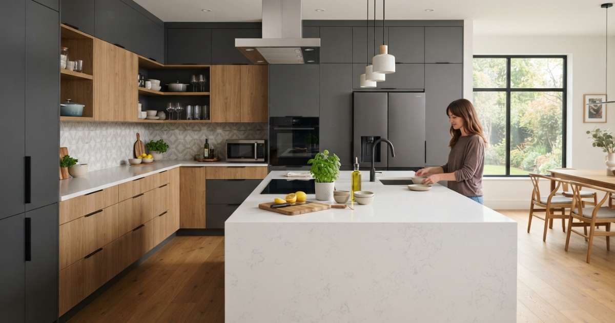 Vật liệu phổ biến tạo nên 30 mẫu tủ bếp đẹp và chất lượng