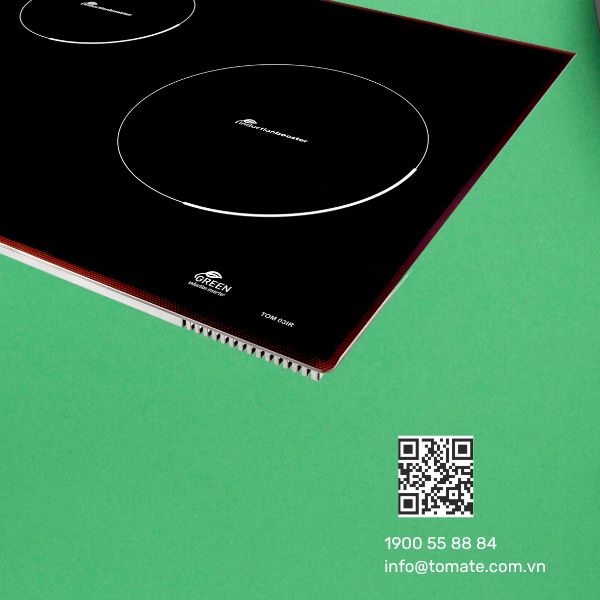 Góc phải bếp điện từ TOM 03IR
