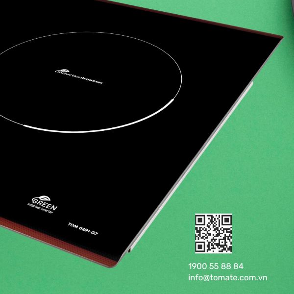 Góc trái bếp điện từ hồng ngoại Tomate TOM 02IH-G7