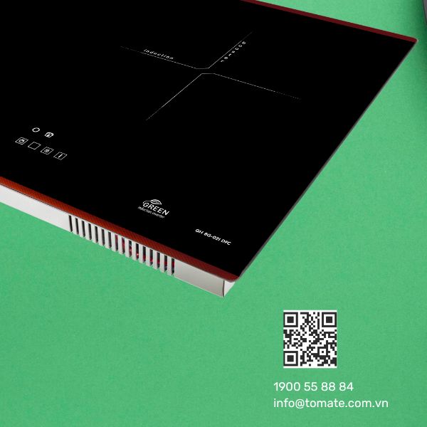 Góc phải bếp từ Tomate GH 8G-02I DFC