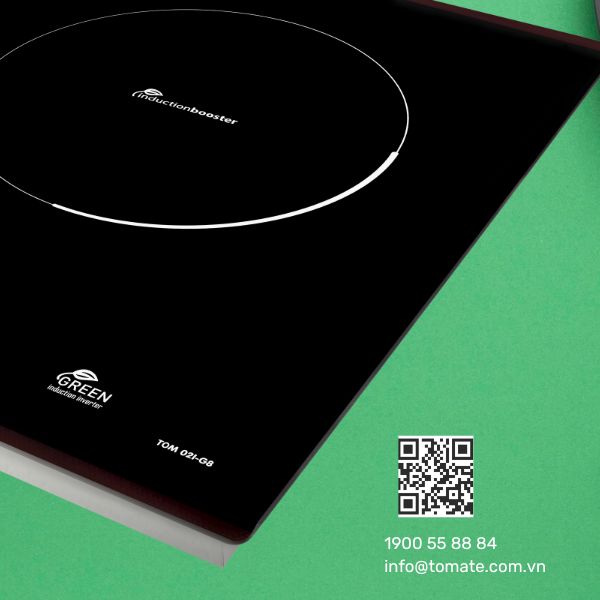Góc phải bếp từ tomate TOM 02I-G8